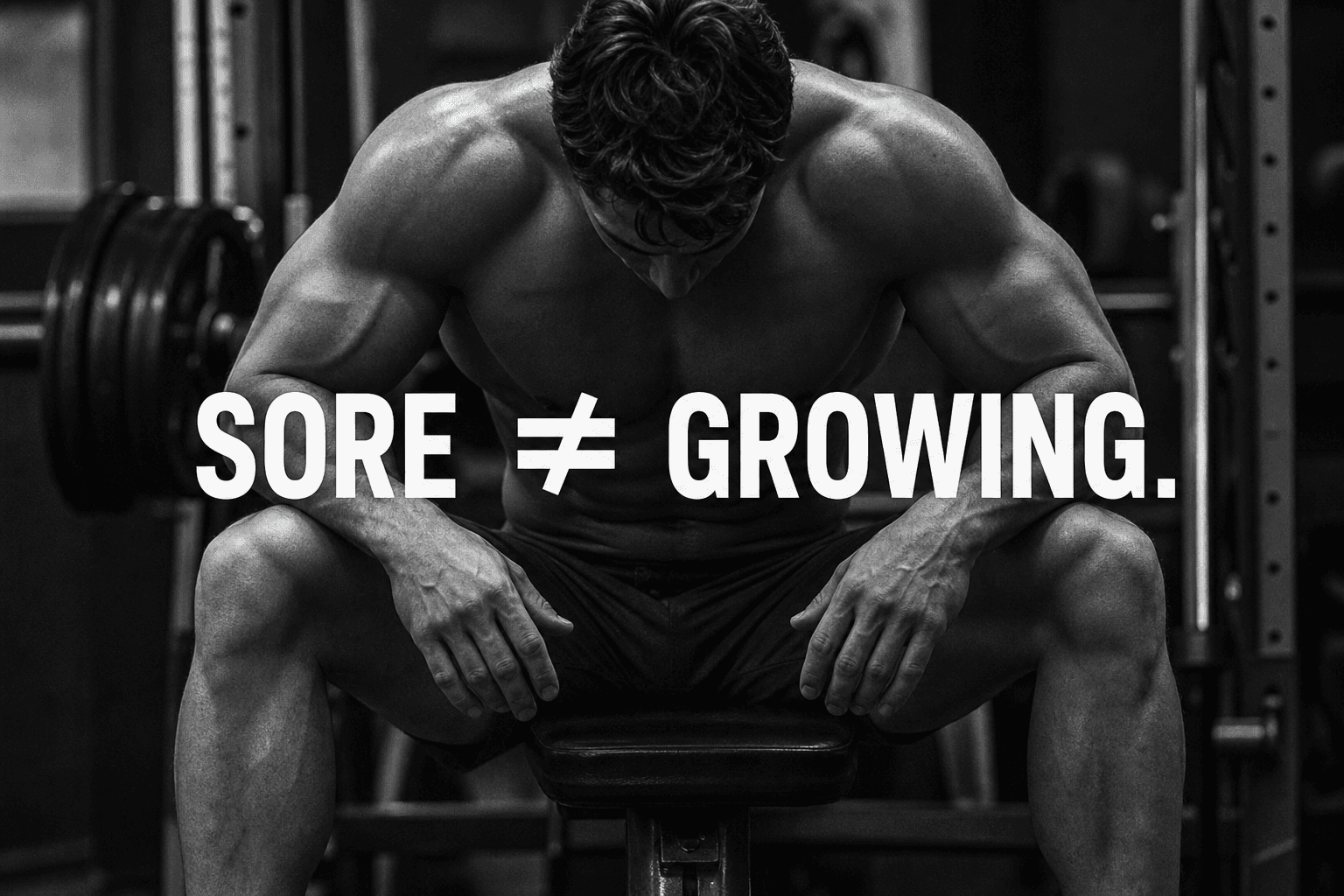 Soreness is not a measure of muscle growth.