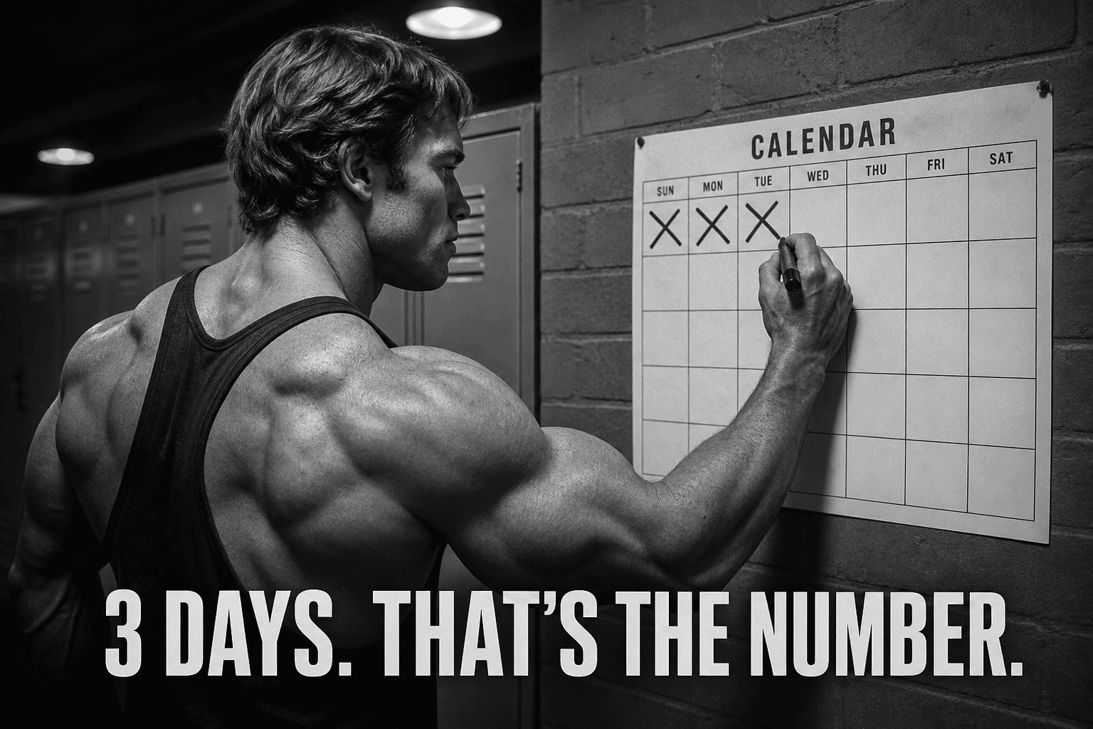3 days a week is enough — and a J Strength Cond Res RCT of 32 athletes proves it works