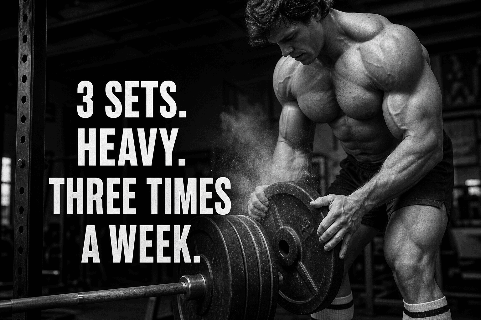 How many sets for strength? 3 heavy sets, 3×/week