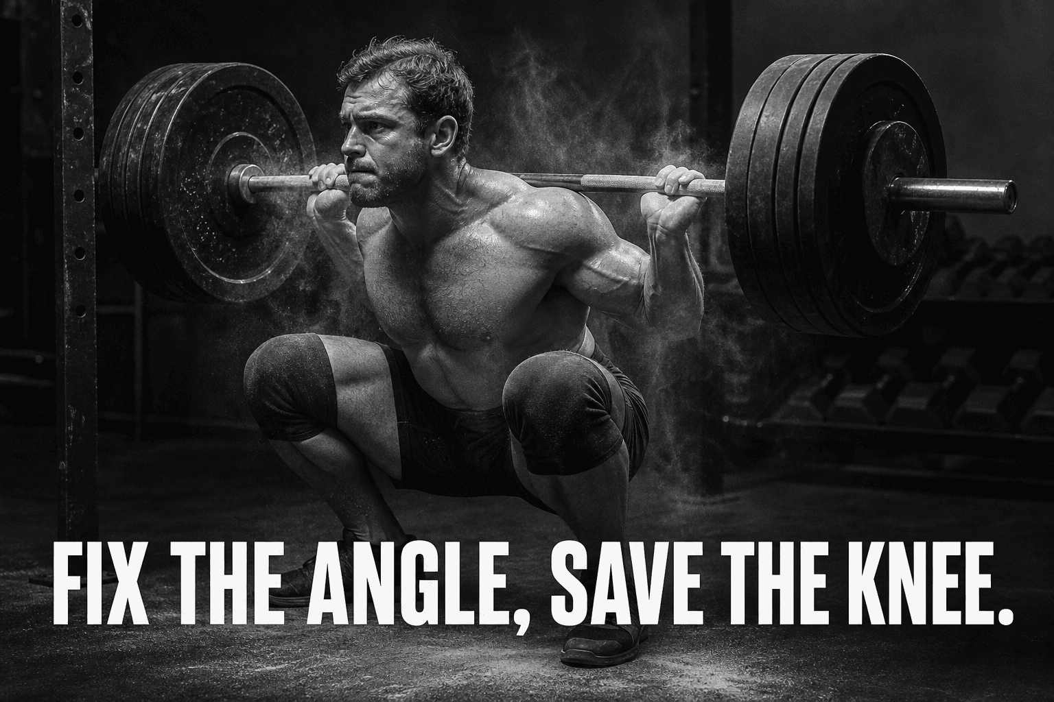 Squat knee pain is almost always a kneecap problem — usually your knee caving in, not the squat